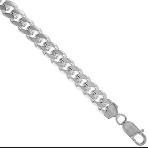 Zales 925 Sterling Silver 10mm Miami Cuban Chain Bracelet